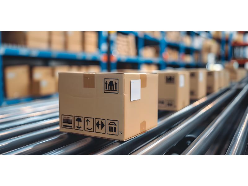 Warehouse Operations Boxes On Coveyor Belt